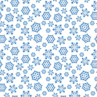 kar taneleri ile kesintisiz mavi arka plan,