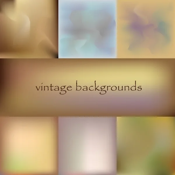 Set of vintage backgrounds — Stock Vector