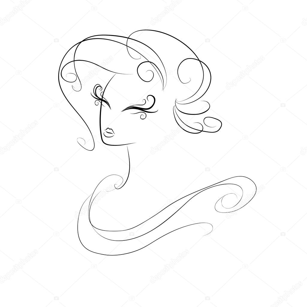 Sketch of curls hairstyle women, fashion Stock Vector Image by ©. #97341360 Sketch of curls hairstyle women, fashion Stock Vector Image by ©. #97341360