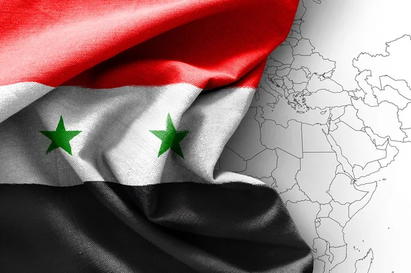 Flaggan av Syrien — Stockfoto