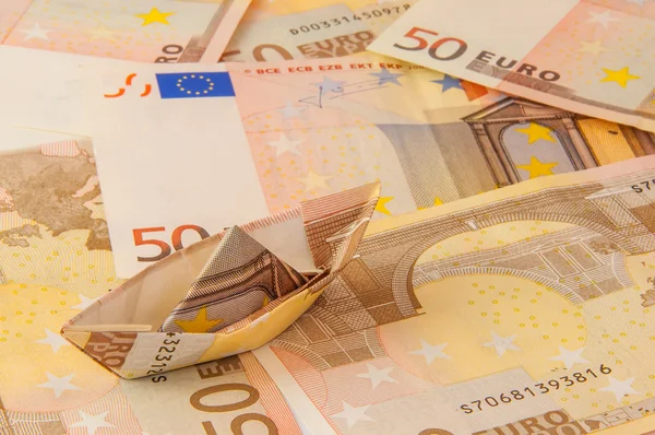 Euro-Geld-Origami — Stockfoto