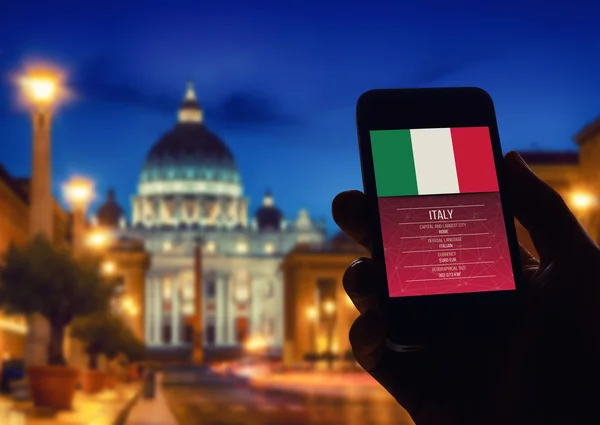 El Smartphone Roma St Peter — Stok fotoğraf
