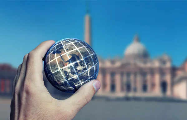 Earth Hand Rome — Stock Photo, Image