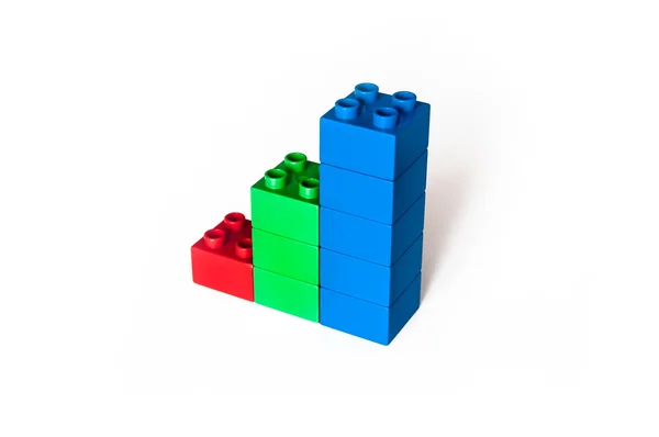 Blocks Finance Graph — Stock Photo, Image