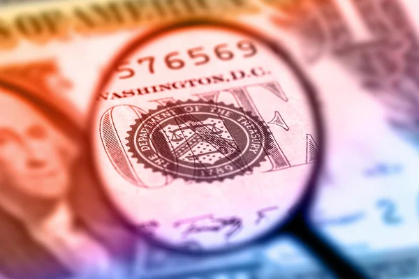 미국 1 달러 빌 근접 매크로, 1 달러 지폐 — 스톡 사진