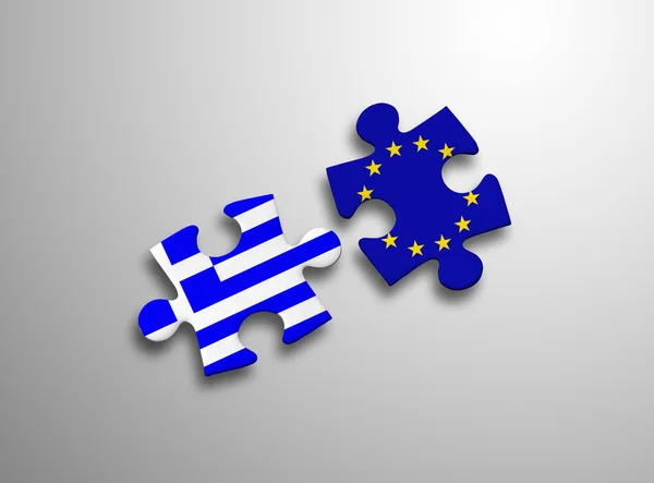 Puzzle European Union Greece — Stock Photo, Image