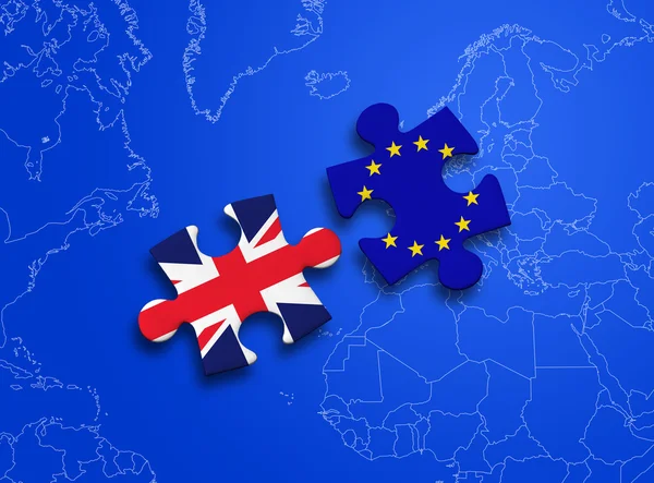 Puzzle European Union United Kingdom — Stock Photo, Image