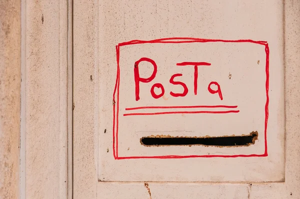Napište dopis dveře Itálie — Stock fotografie