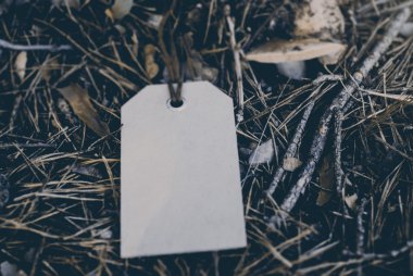 Ormandaki mock-up etiket