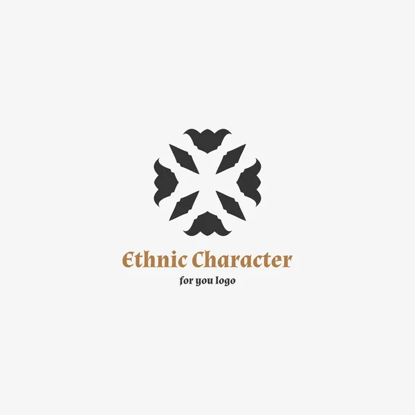Ethno simbol - Amuleto de tradición de plantilla para usted logotipo . — Archivo Imágenes Vectoriales
