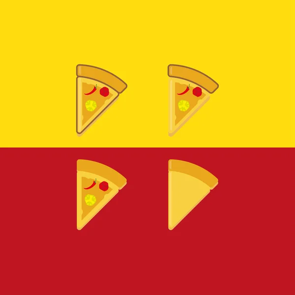 Logotipo da pizza, símbolos para restaurante fast food . — Vetor de Stock