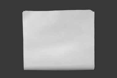 Arka plan üzerinde izole mock-up gazete kapak şablonu.