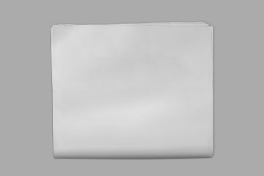 Arka plan üzerinde izole mock-up gazete kapak şablonu.