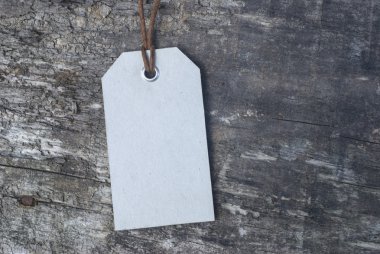 Ahşap arka plan etiketi yukarı alay.