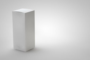 Paket kutu kadar alay et. Beyaz uzun uzun ürün karton.