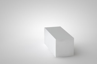 Paket kutu kadar alay et. Beyaz uzun uzun ürün karton.