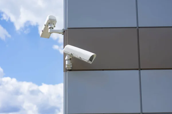 Monitoraggio Delle Telecamere Videocamera Videosorveglianza Esterna Protezione Degli Oggetti — Foto Stock