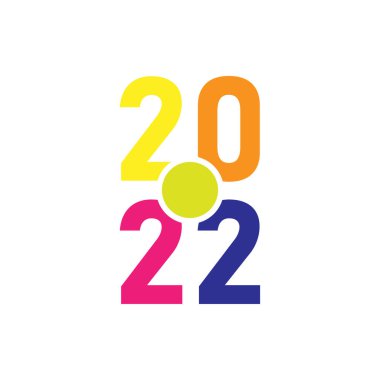 2022 yılının orijinal yazıtları. Düz Vektör İllüstrasyonu EPS10