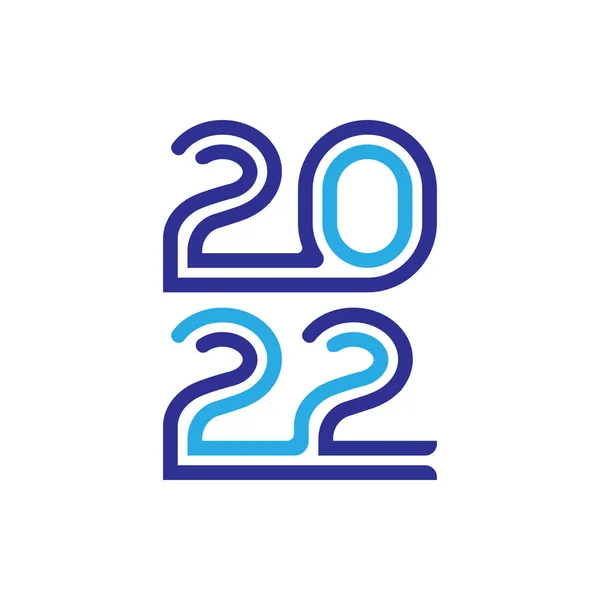 Iscrizione Originale Nuovo Anno 2022 Illustrazione Vettoriale Piatta Eps10 — Vettoriale Stock