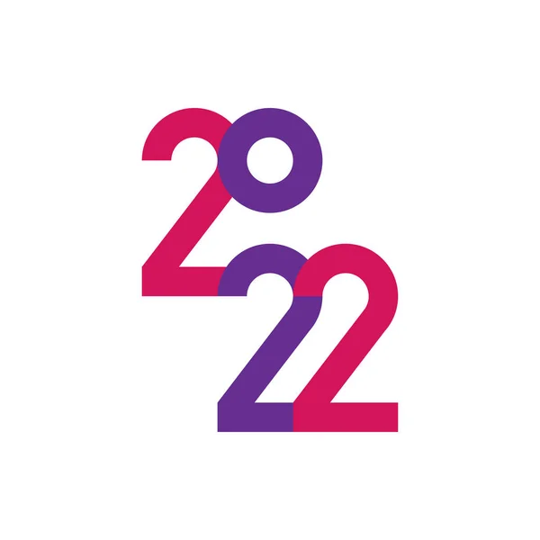 2022 Yılının Orijinal Yazıtları Düz Vektör Llüstrasyonu Eps10 — Stok Vektör