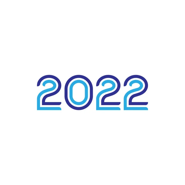 Inscripție Originală Pentru Anul Nou 2022 Flat Vector Illustration Eps10 — Vector de stoc