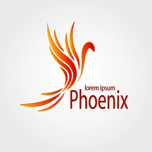 Colorful Phoenix logotype  Stock Vector — Stock Vector