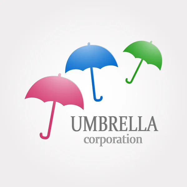 Colofrul parasol logotyp Stock wektor — Wektor stockowy