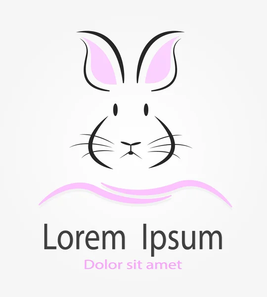 Bu tavşan logo olduğunu — Stok Vektör