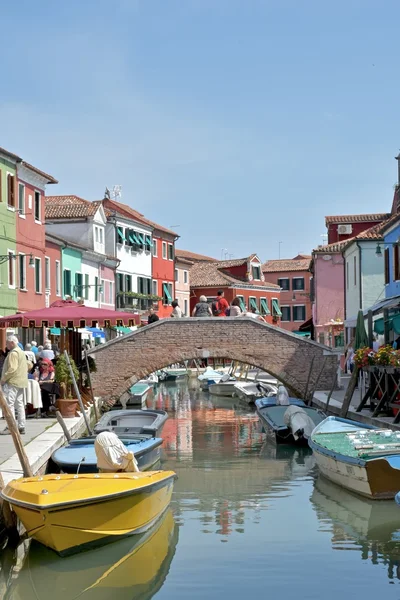 Színes épületeket burano — Stock Fotó