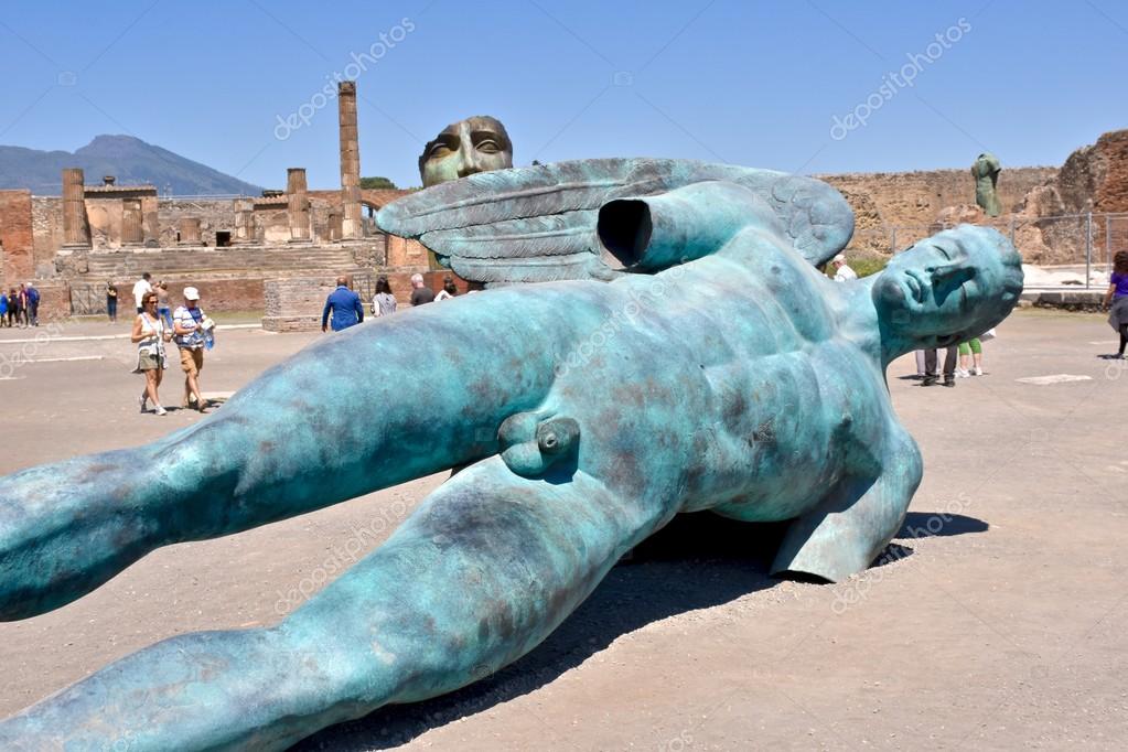 Pompeii ruins of a statue Stock Editorial Photo © jeramey.lende.gmail