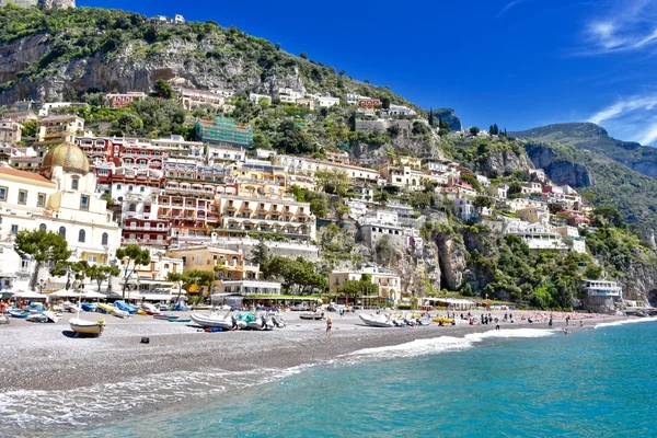 La ciudad costera de Positano Italia — Foto de Stock