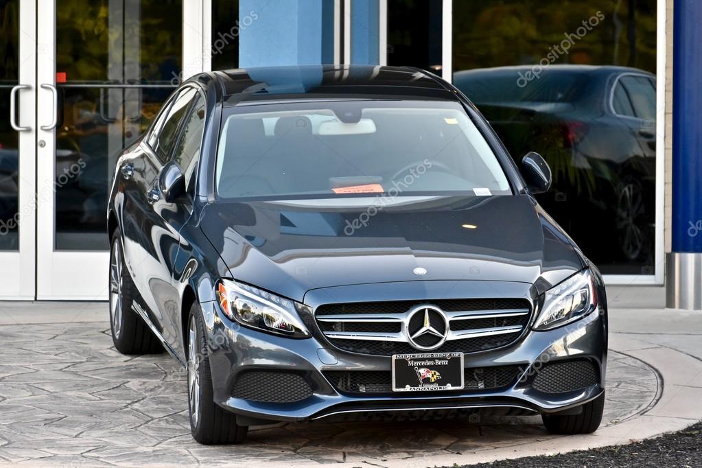 ANNAPOLIS, USA - JUNE 26, 2016: A 2016 Mercedes-Benz parked outside the Mercedes of Annapolis dealership in Maryland. Mercedes-Benz is a luxury car manufacturer and dealer.