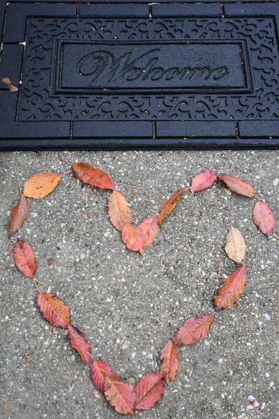 Leaves creating a heart