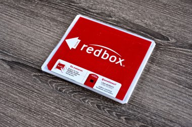 Ahşap yüzey Redbox Dvd