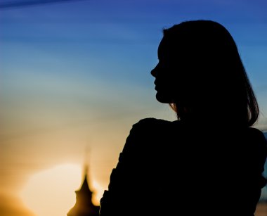 güzel sonbahar günbatımı