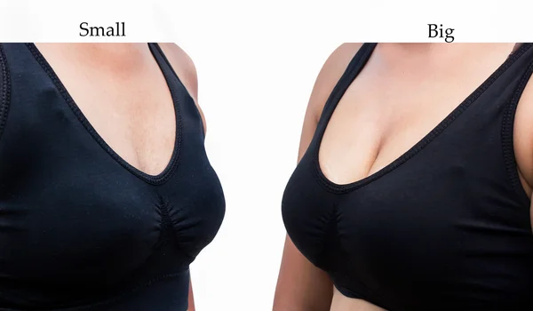 Small and Big breast isolate — Stock Photo, Image