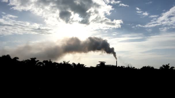Concept de pollution, Fumée de l'industrie — Video