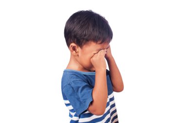biraz Asyalı çocuk üzücü ve cry