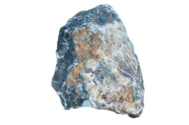 Beyaz arka planda gri kaya