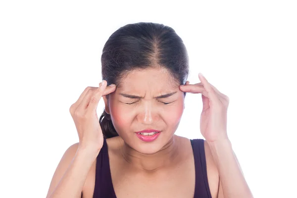 Giovani donne malate e mal di testa — Foto Stock