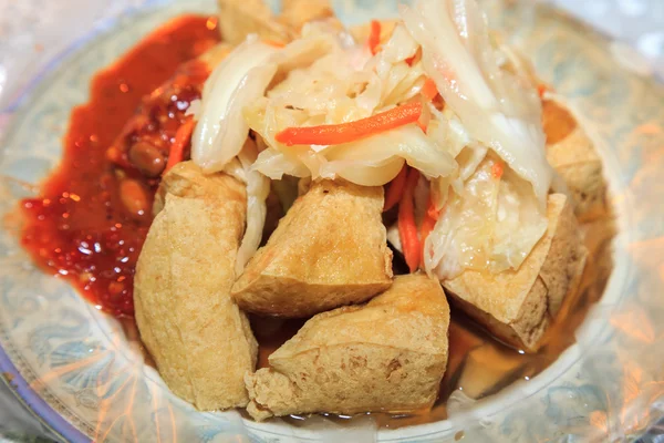 Κινέζικα και παραδοσιακό διάσημο φαγητό Ταϊβάν - stinky tofu — Φωτογραφία Αρχείου