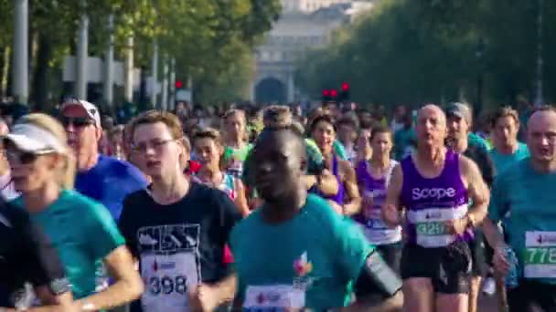 Londres Reino Unido Octubre 2015 Media Maratón Londres — Vídeo de stock