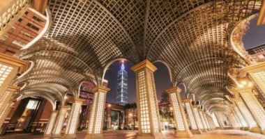 Taipei 101 kemer geceleri aydınlatılmış