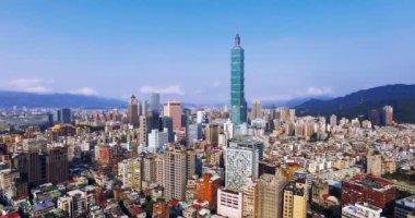 Taipei Finans merkezinin havadan görünümü