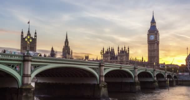 Casa do Parlamento, Dia a Noite, Inglaterra — Vídeo de Stock