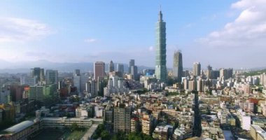Havadan görünümü City Taipei, Tayvan 