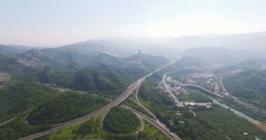 Havadan görünümü City Taipei, Tayvan 