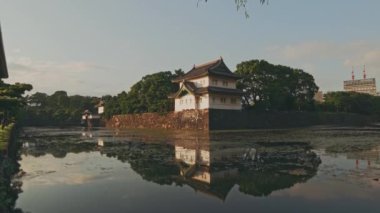 Odawara City, Japonya 'daki Odawara Kalesi manzarası