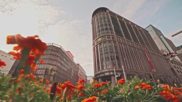 Paisaje Urbano Chuo Tokio Nihombashi Mitsukoshi — Vídeo de stock