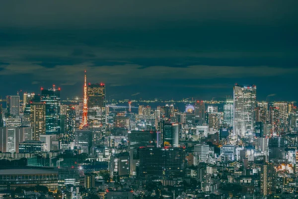 Tokijské Město Noci Japonsko — Stock fotografie